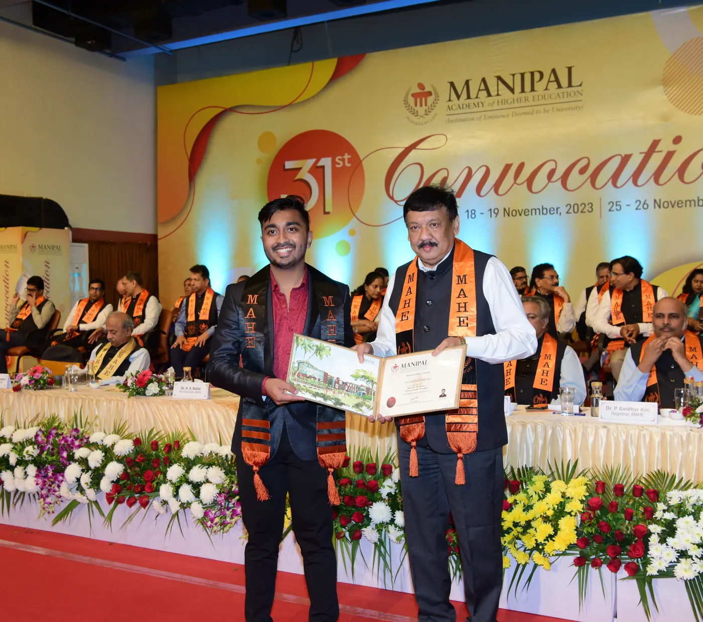 Omkar at the MIT Manipal convocation