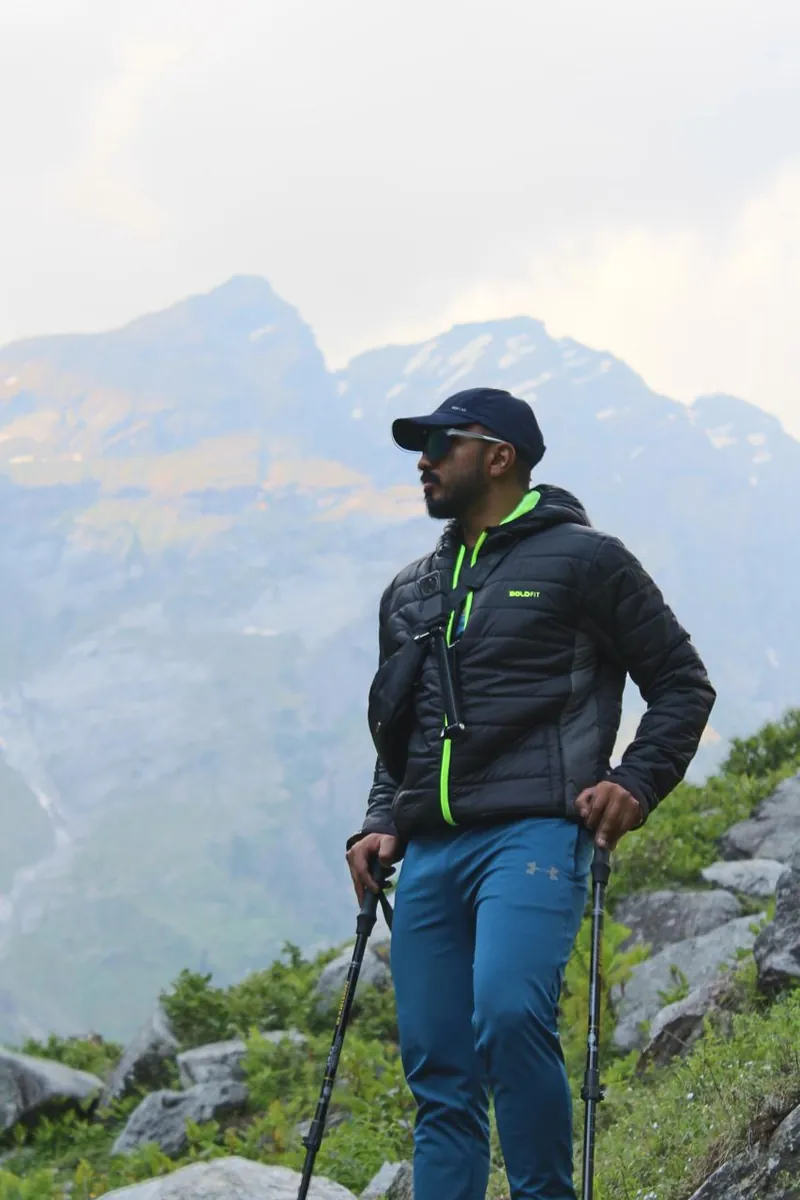 Omkar trekking in the mountains